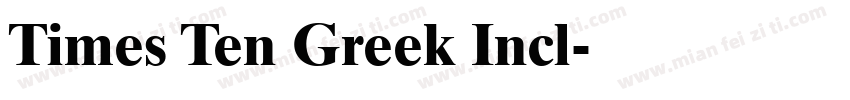 Times Ten Greek Incl字体转换